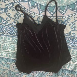 flowy velvet black cami